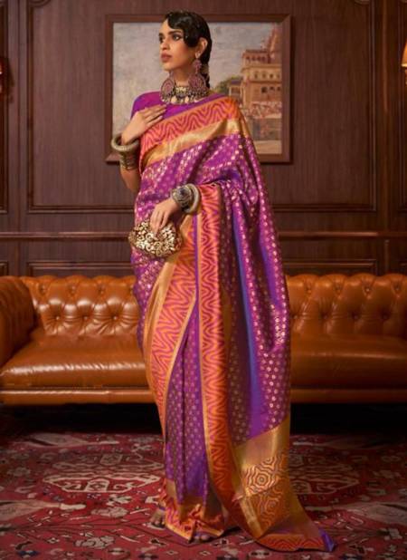 Purple Colour Kazah Silk Raj Tex New Latest Designer Festive Wear Silk Saree Collection 271005